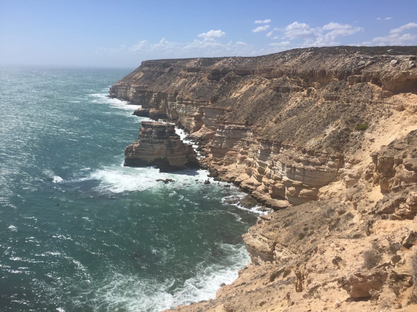 Cliffs alongside the ocean in Australia.