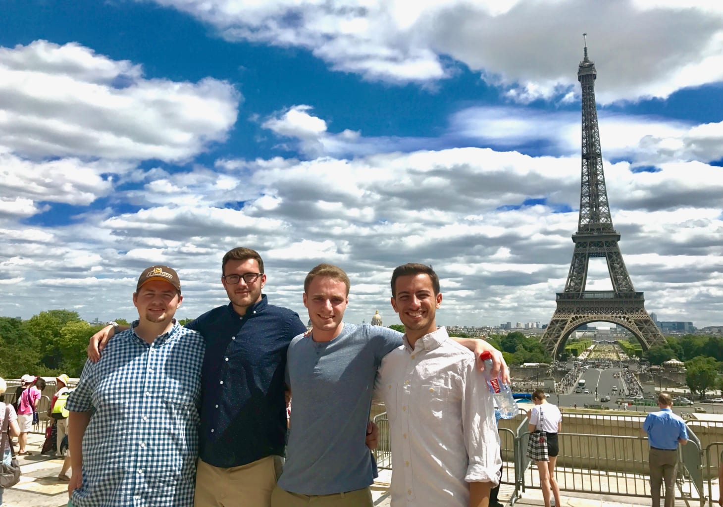 Four students in Paris.