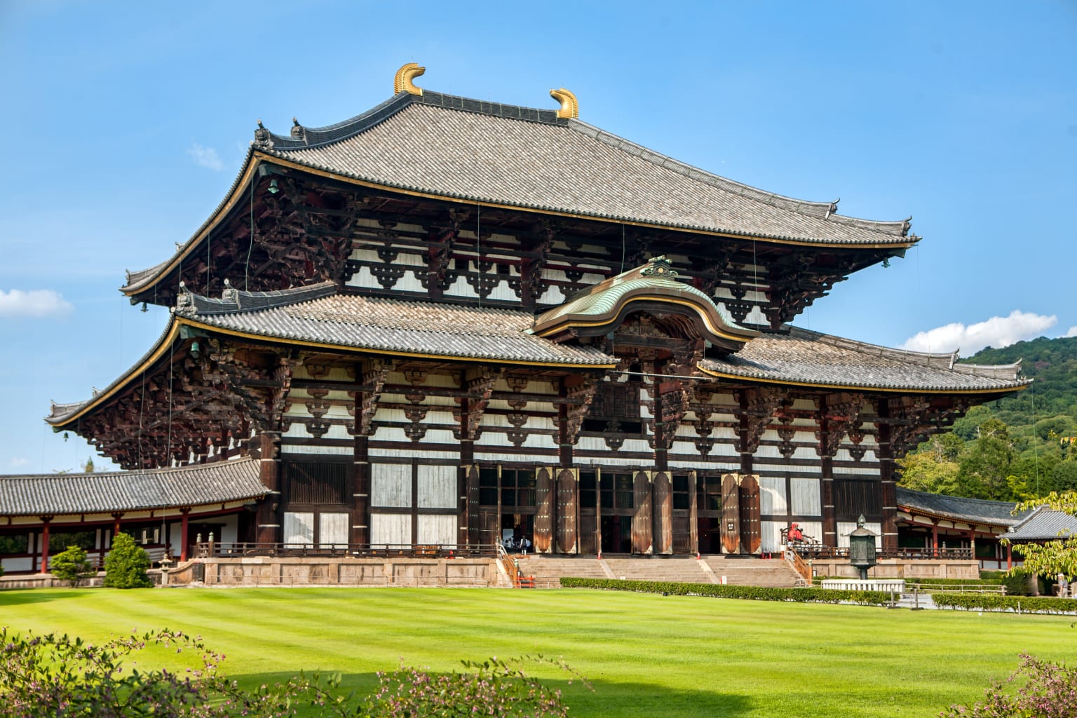 The outside of a building in Nara, Japan.