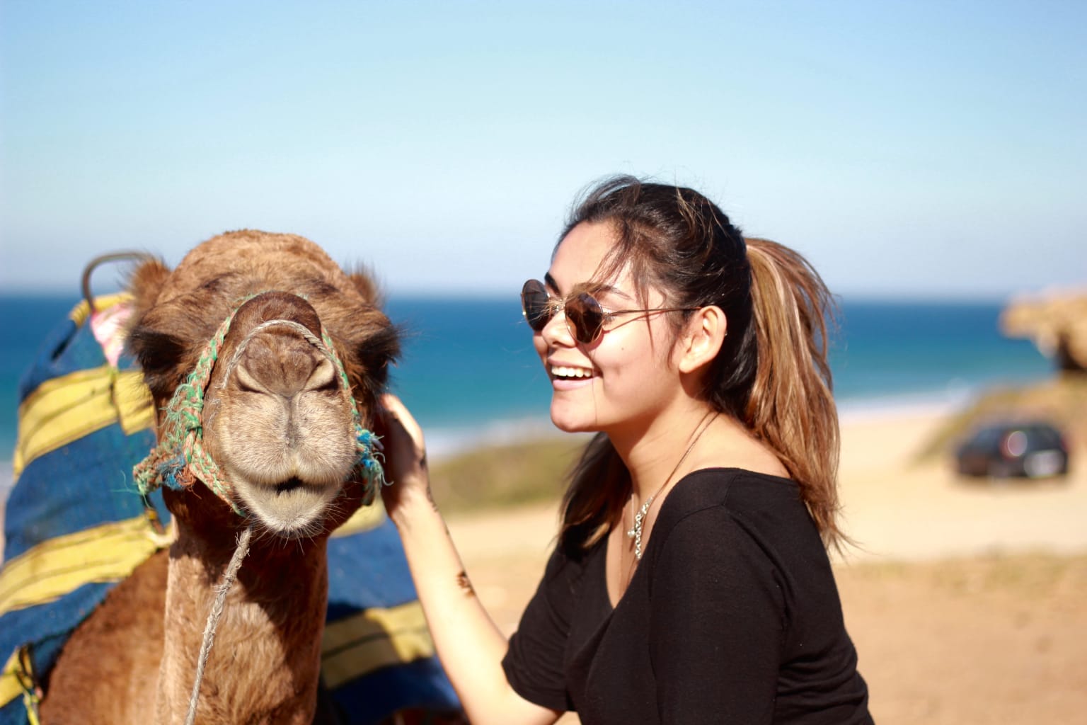 Girl with camel.