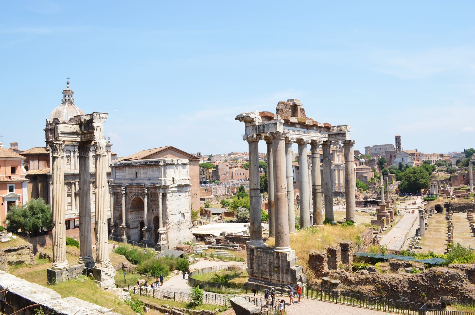 The Forum of Caesar in Rome, Italy.