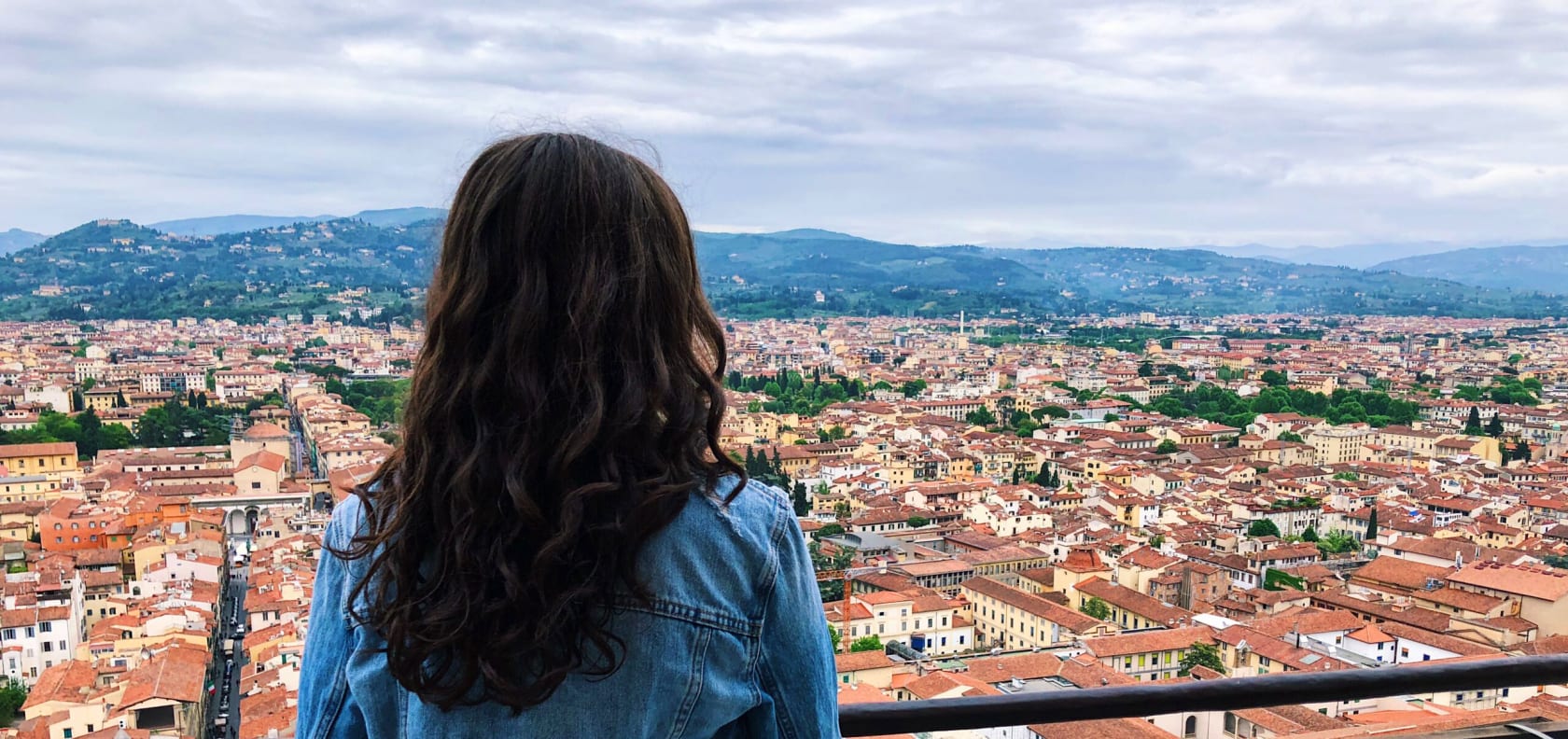 Girl looking over Florence.