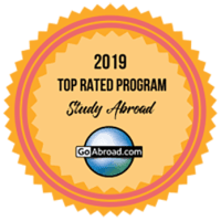 Go Abroad Top Rated Program 2019 logo.