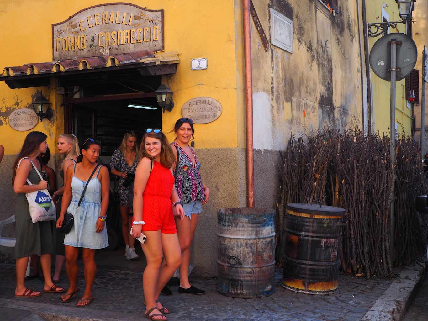 Students in Italy.