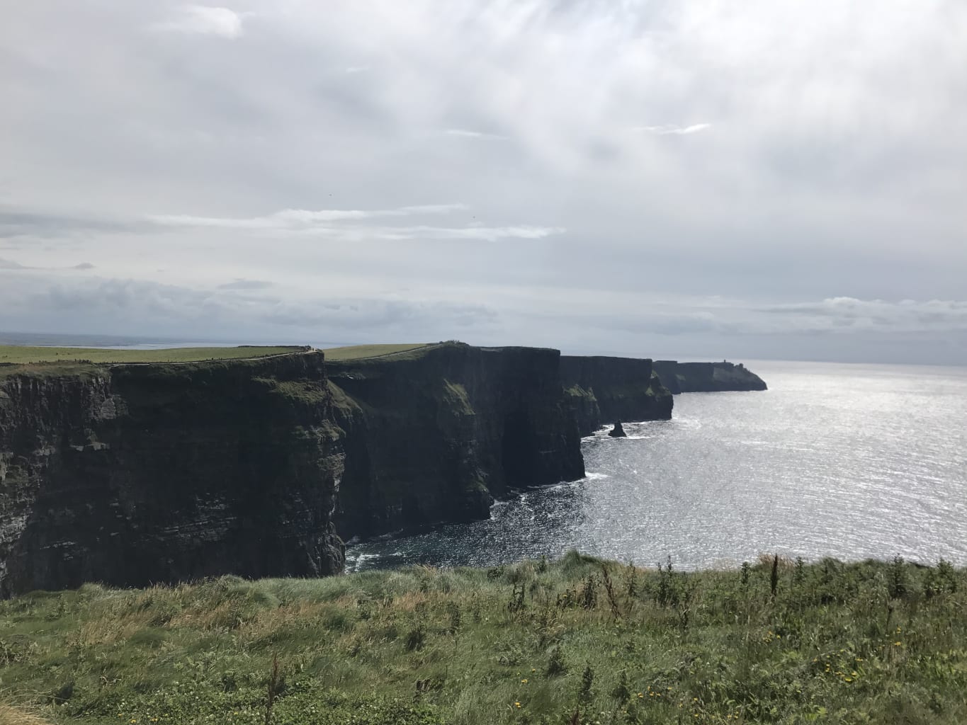 Cliffs overlooking the ocean in Maynooth, Ireland.