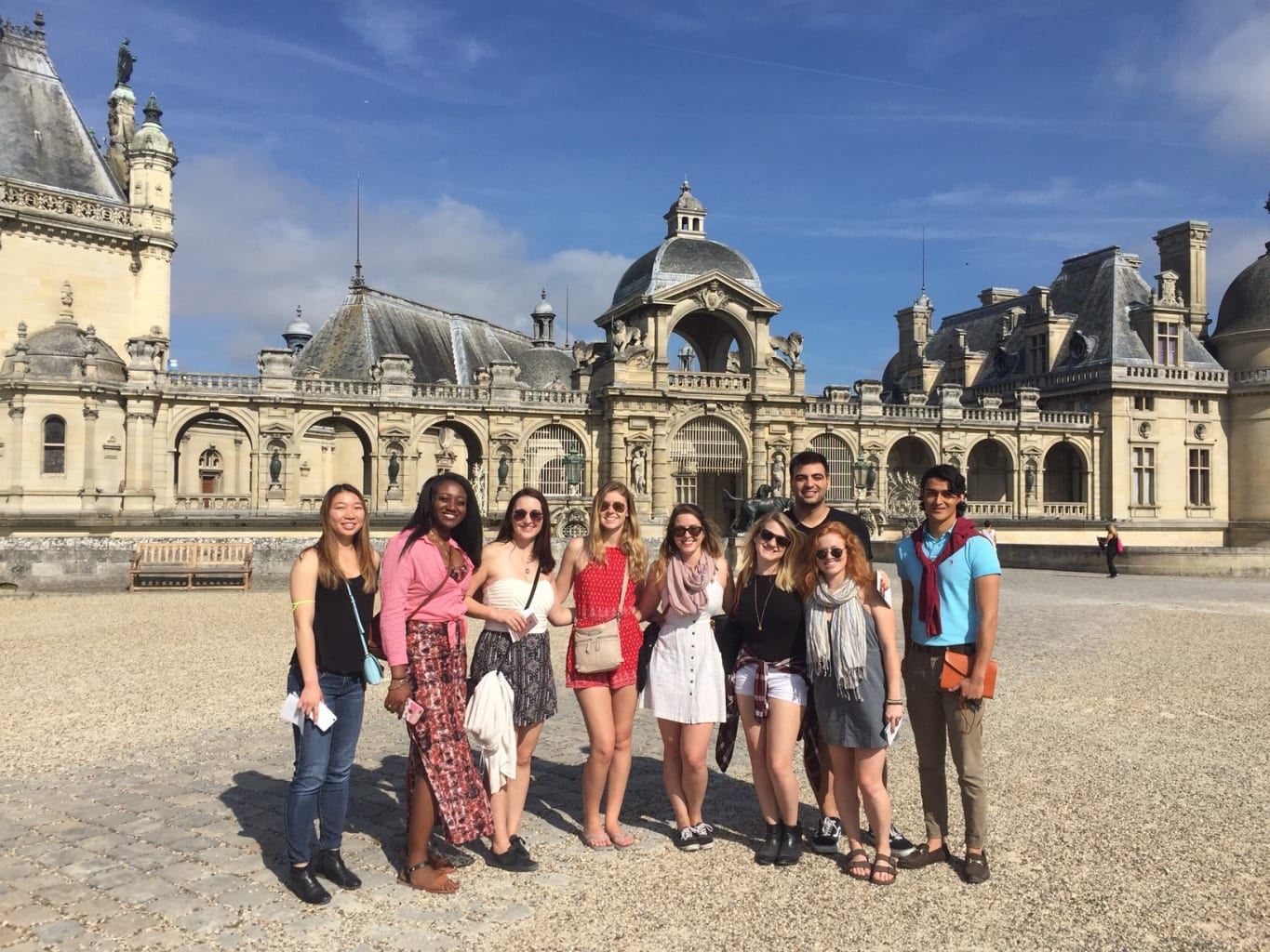 A group of students in Paris.