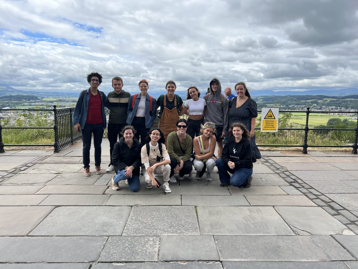Group posing at Stirling Castle.