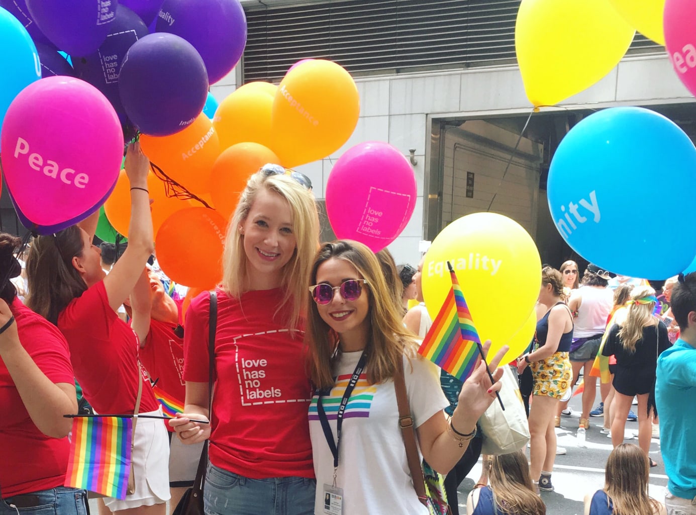 Two young women at Gay Pride Parade.