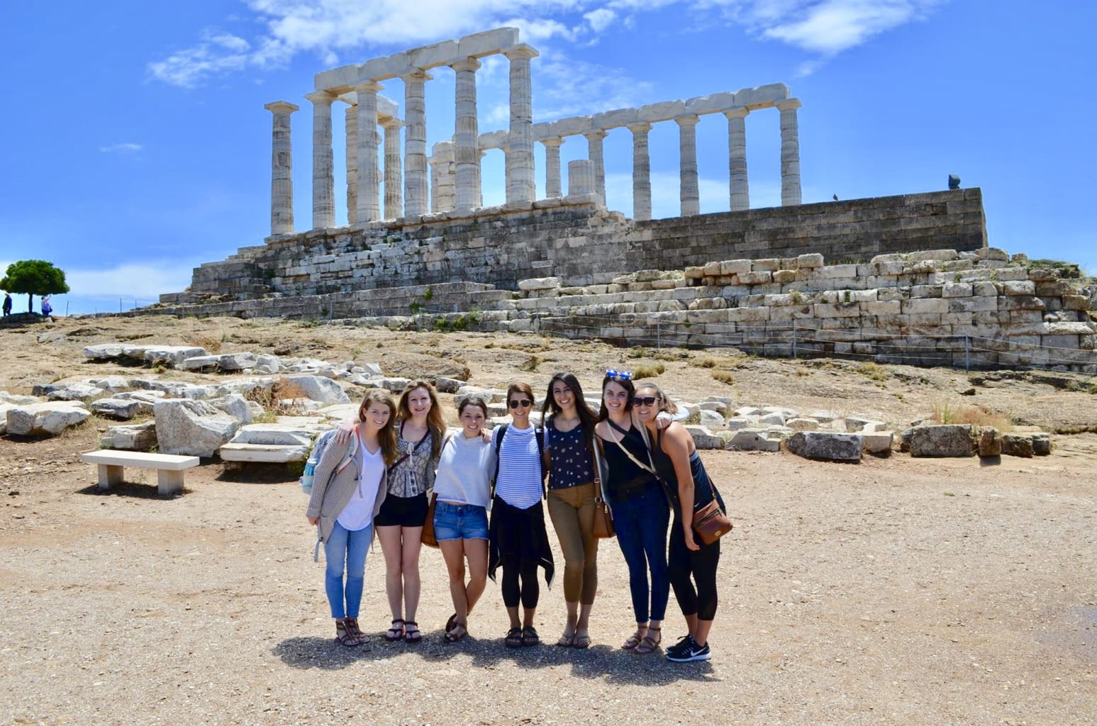 A group of students in Athens, Greece.