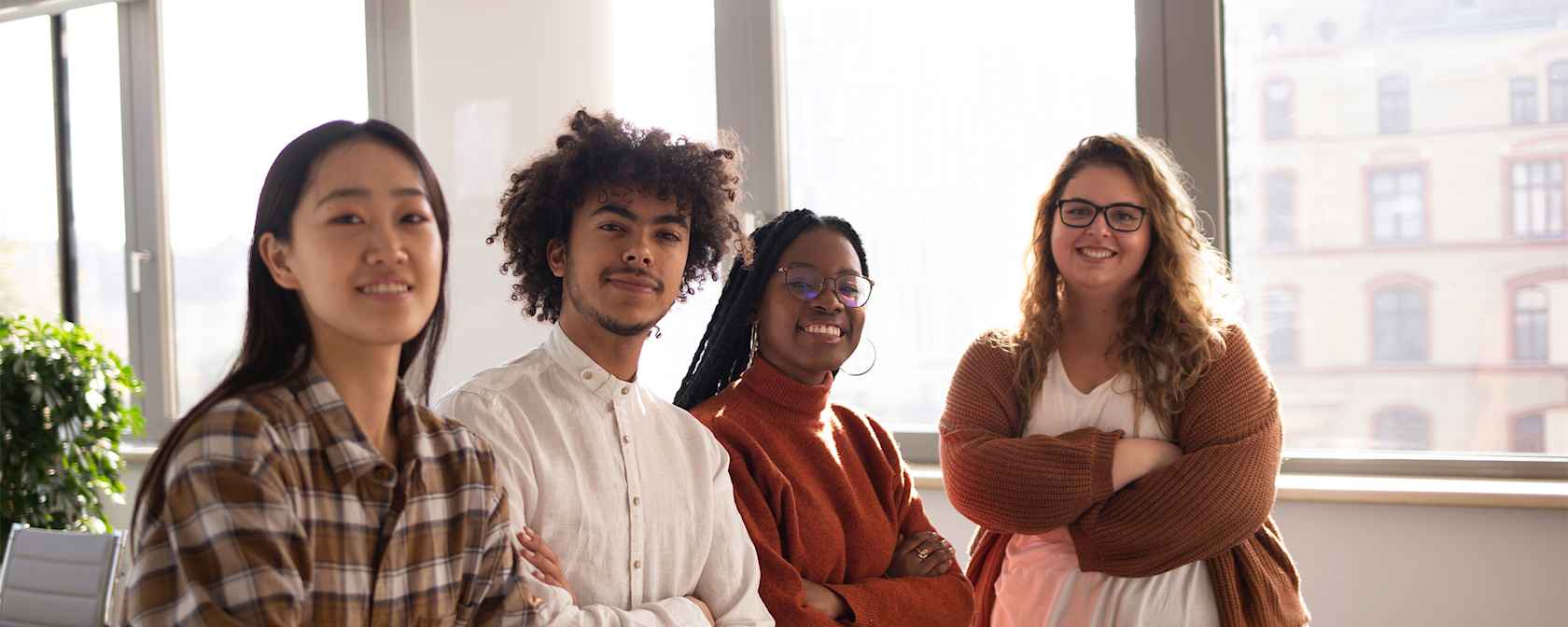 Young colleagues in an office