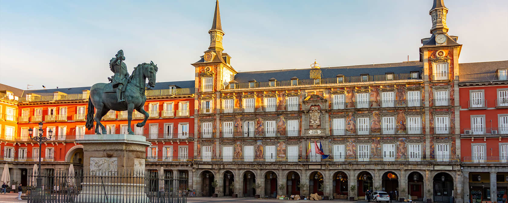 Plaza Mayor in Madrid, Spain.