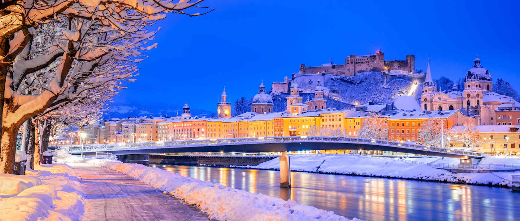 Salzburg, Austria, in the winter.