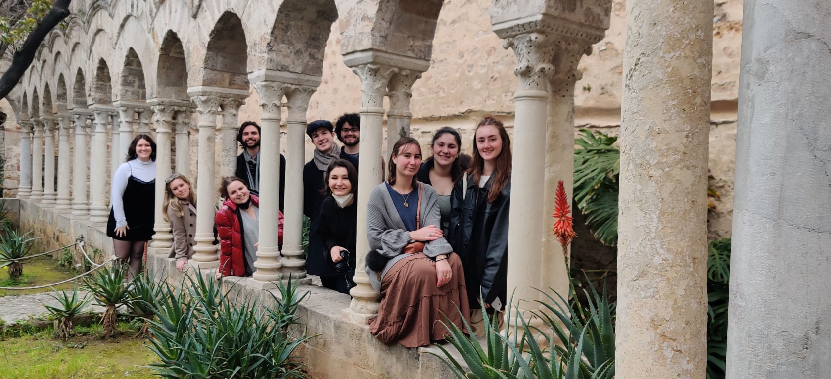 Study abroad students in Rome, Italy, visit the Erremiti Cloister.