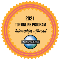 2021 Top Online Program Internships Abroad award.