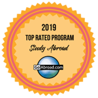 Go Abroad Top Rated Program 2019 logo.