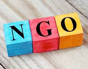 Blocks that spell out NGO