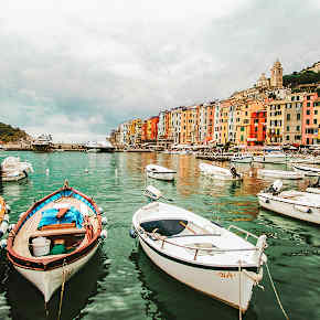 Boats on a river.