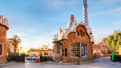 Park Guell in Barcelona, Spain.