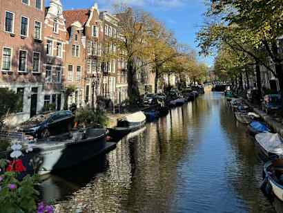 View of a European river.