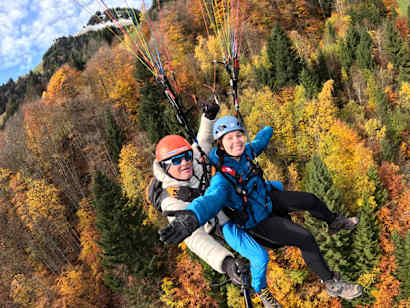 AIFS Abroad student skydiving.