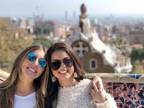 Two AIFS Abroad students in Barcelona, Spain.