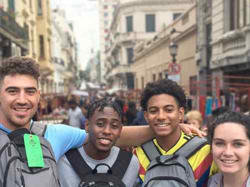 Four AIFS Abroad students.