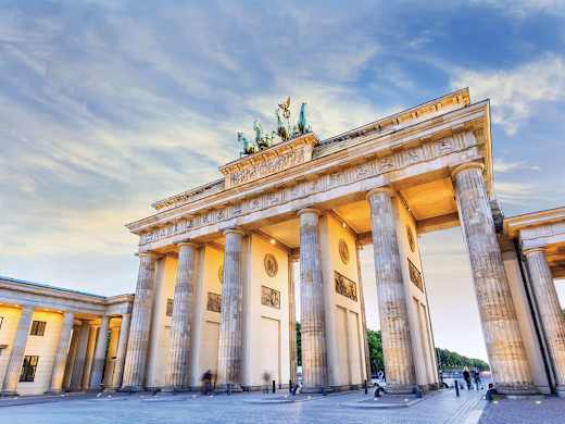Pillars on a building in Berlin.
