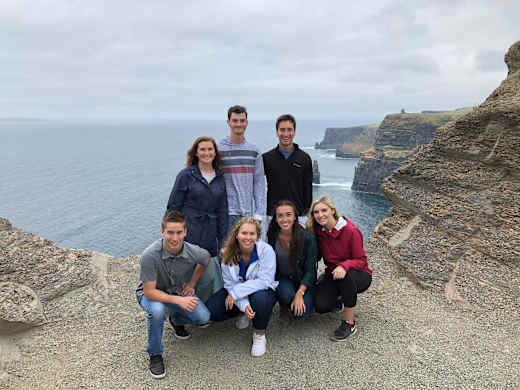 A group of students in Maynooth, Ireland.