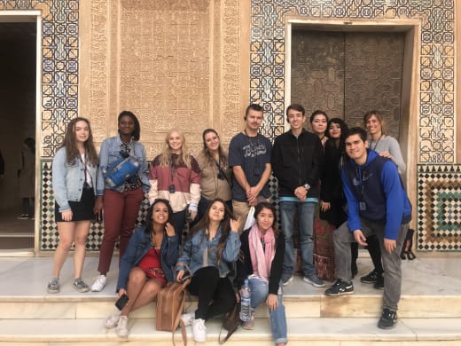 A group of students at the Alhambra.