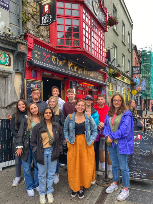 A group of students in Galway, Ireland.