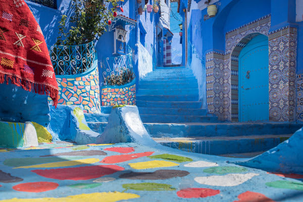 Beautiful blue town of Chefchouen, Morocco.