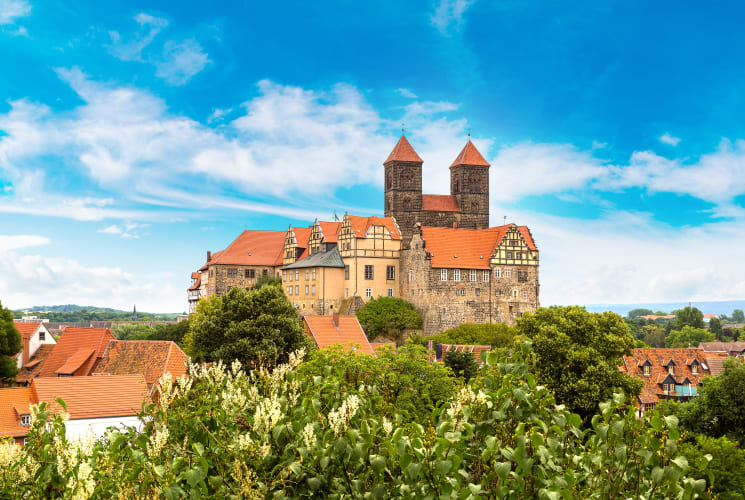 A castle in Quedlinburg, Germany.