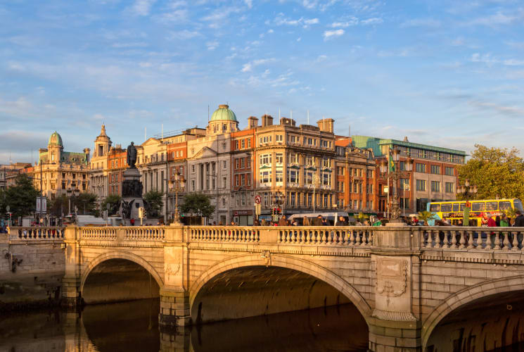 A bridge in Dublin, Ireland.