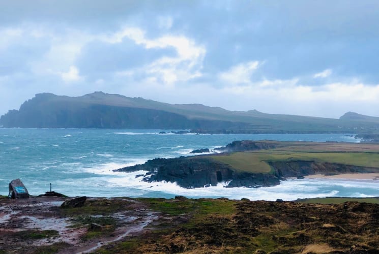 The view of the ocean in Limerick, Ireland.