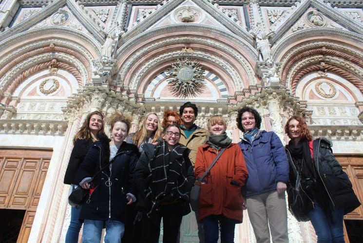 A group of students in Siena.