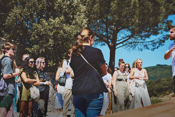 A group of college students.