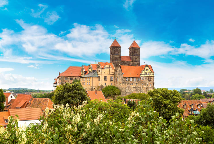 A castle in Quedlinburg, Germany.