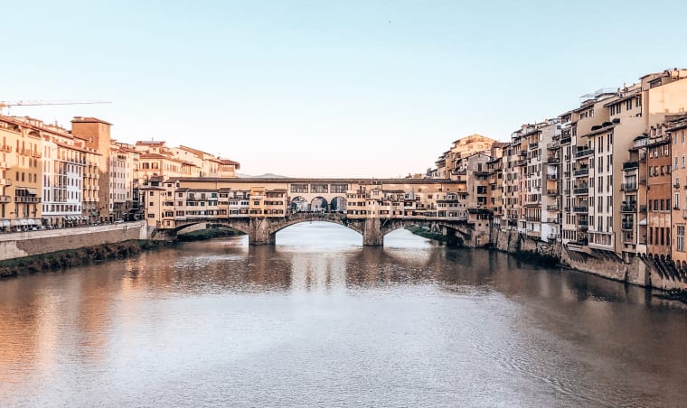 A bridge in Florence, Italy.