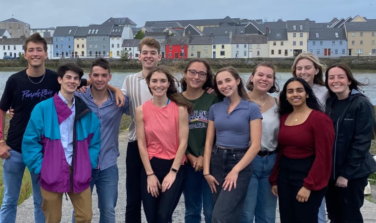 A group of student interns in Galway.