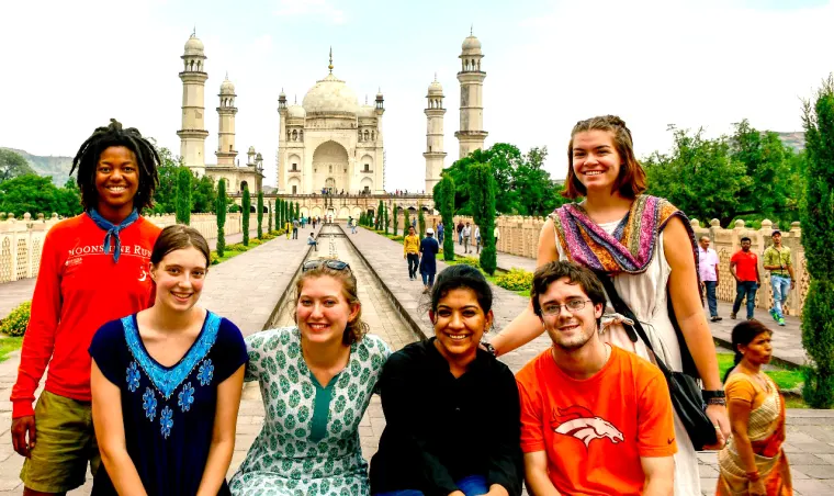 A group of students in Hyderabad, India.