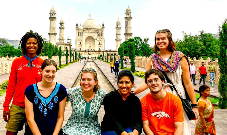 A group of students in Hyderabad, India.