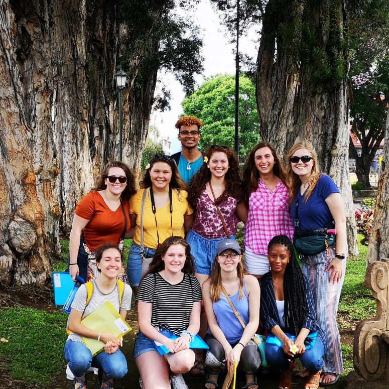A group of students in Costa Rica.